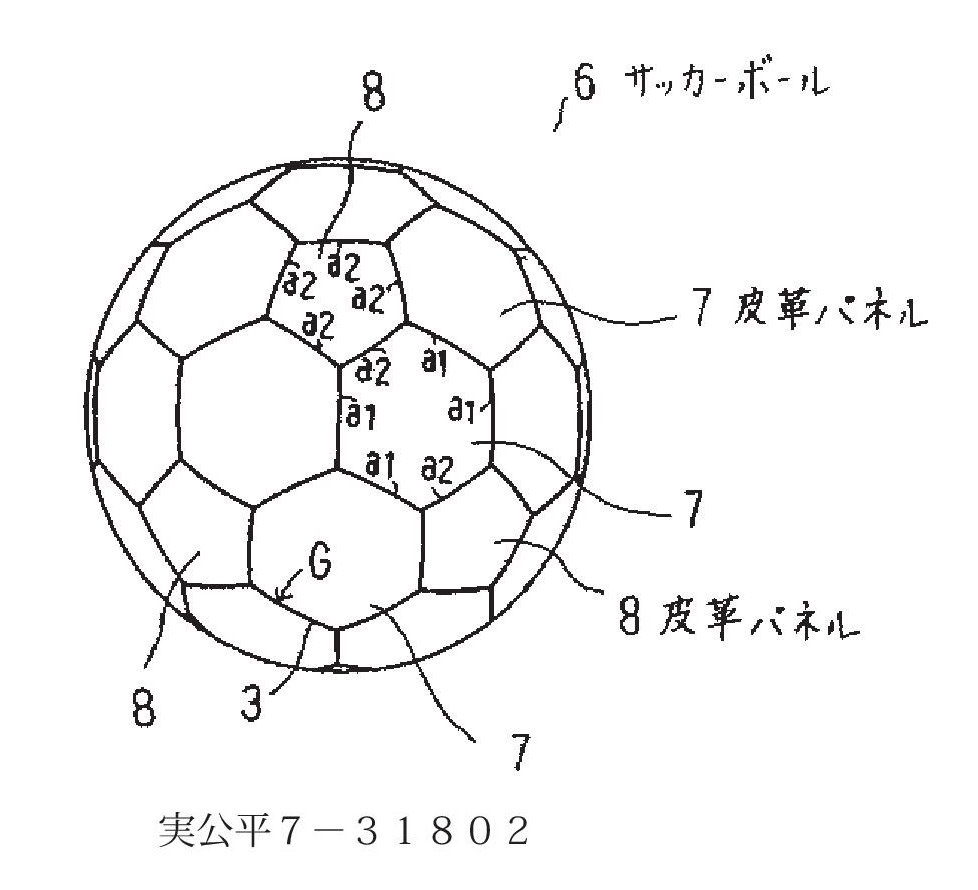 特許・実用新案の実例：球技用ボール